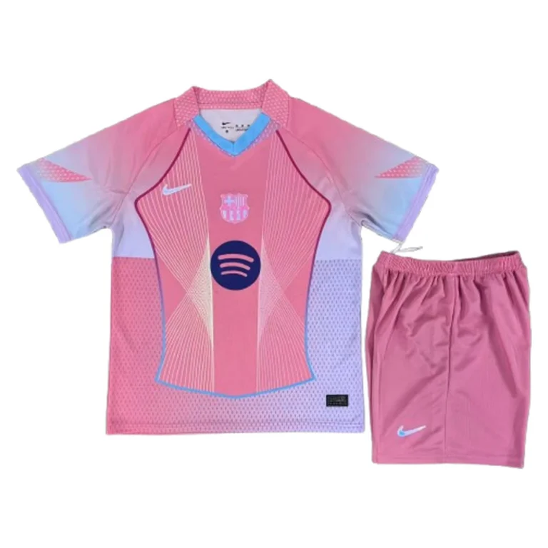 Fc Barcelona Concepto Niño Rosa